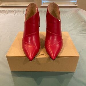 Zara Women's Ankle Boots-Red